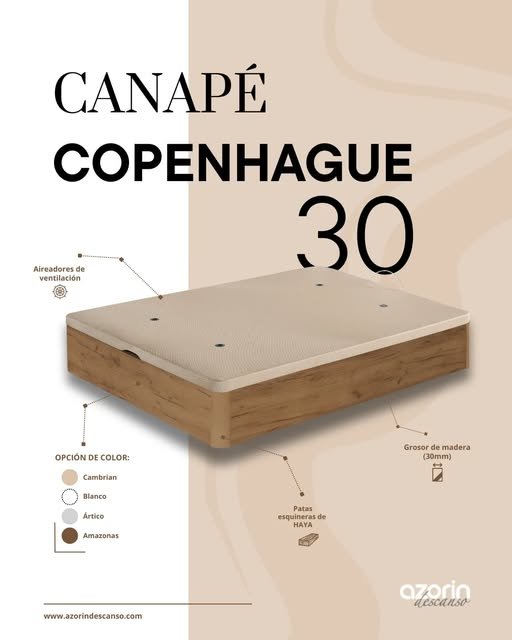 Nuestro canapé cuenta con aireadores de ventilación, patas de haya y una amplia variedad de colores para elegir la que mejor encaje con tu dormitorio. Además, alarga la vida del colchón y te regala espacio extra. Para más info, visita nuestra página web. www.azorindescanso.com #AzorinDescanso #diseñointerior #canapé #ConfortInteligente