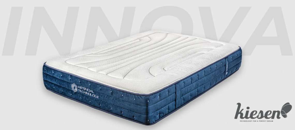 INNOVA El modelo de colchón INNOVA de KIESEN, desarrollado con inteligencia artificial para ofrecer un descanso óptimo al combinar materiales más avanzados y con mayor ergonomía, lo puedes comprar en RELAXIA ANDORRA. — Muelles independientes envueltos individualmente para soporte y comodidad personalizados. — Mejora la circulación de aire para mantener frescura y confort durante el descanso. — Diseñado para adaptarse naturalmente al cuerpo y promover confort.